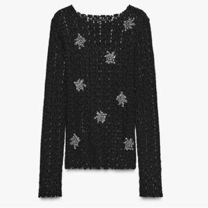 Zara Black Knit Top